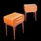 Bedside Tables in Teak by Johannes Andersen for CFC Silkeborg, 1960s, Set of 2 6