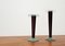 Vintage Postmodern Italian Wood and Stone Candleholders, 1980s, Set of 2 3