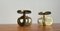 Vintage Brutalist Metal Candleholders, 1970s, Set of 2 1