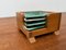 Mid-Century Ceramic Stacking Ashtrays with Wooden Boxes, 1960s, Set of 5 15