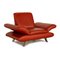 Lounge Chair in Red Leather from Koinor Rossini 1