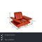 Lounge Chair in Red Leather from Koinor Rossini 2