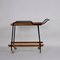 Vintage Italian Service Cart in Painted Beech and Glass, 1960s 7