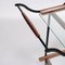 Vintage Italian Service Cart in Painted Beech and Glass, 1960s 4