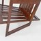 Italian Modern Slanted Wood Armchair, 1980s 11