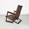 Italian Modern Slanted Wood Armchair, 1980s 4