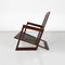 Italian Modern Slanted Wood Armchair, 1980s 3