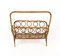 Mid-Century Rattan and Bamboo Magazine Rack, Italy, 1960s 4