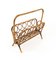 Mid-Century Rattan and Bamboo Magazine Rack, Italy, 1960s 12