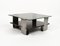 Mid-Century Coffee Table in Steel, Wood & Glass by Francois Monnet, France, 1970s 4