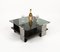 Mid-Century Coffee Table in Steel, Wood & Glass by Francois Monnet, France, 1970s 11