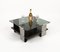 Mid-Century Coffee Table in Steel, Wood & Glass by Francois Monnet, France, 1970s, Image 11