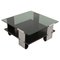 Mid-Century Coffee Table in Steel, Wood & Glass by Francois Monnet, France, 1970s, Image 1