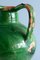 French Double Handle Glazed Green Jug, 19th Century 5