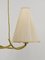 Curved Brass Heron Chandelier attributed to J. T. Kalmar for Kalmar, Austria, 1950s 7