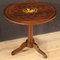 English Side Table in Inlaid Wood, 1950s 1