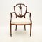 Antique Inlaid Sheraton Style Carver Armchair, 1900s 1