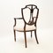 Antiker Carver Sessel im Sheraton Stil mit Intarsien, 1900er 4