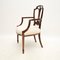 Antiker Carver Sessel im Sheraton Stil mit Intarsien, 1900er 3