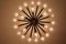 Lámpara de araña brutalista Mid-Century de acero de 48 luces, años 60, Imagen 7