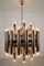 Lámpara de araña brutalista Mid-Century de acero de 48 luces, años 60, Imagen 5
