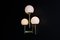 Sculptural Brass Wall Sconces with Opaline Glass Shades by Gaetano Sciolari, 1970s, Set of 2 7