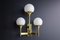 Sculptural Brass Wall Sconces with Opaline Glass Shades by Gaetano Sciolari, 1970s, Set of 2 10