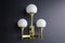 Sculptural Brass Wall Sconces with Opaline Glass Shades by Gaetano Sciolari, 1970s, Set of 2, Image 10