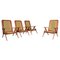 Lounge Chair in Mahogany and Weave, 1950s 1