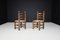 Patinated Oak and Rush Turned Chairs by Charles Dudouyt, 1940s, Set of 12, Image 8