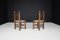 Patinated Oak and Rush Turned Chairs by Charles Dudouyt, 1940s, Set of 12 9