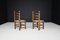 Patinated Oak and Rush Turned Chairs by Charles Dudouyt, 1940s, Set of 12 10