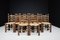 Patinated Oak and Rush Turned Chairs by Charles Dudouyt, 1940s, Set of 12, Image 16