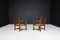 French Art Deco Armchairs in Oak and Rush, 1930s, Set of 2 5