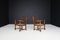 French Art Deco Armchairs in Oak and Rush, 1930s, Set of 2 4