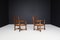 French Art Deco Armchairs in Oak and Rush, 1930s, Set of 2 7