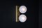 Mid-Century Modern Ceiling Light with White Ice Glass Globes, 1960s 14