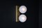 Mid-Century Modern Ceiling Light with White Ice Glass Globes, 1960s, Image 14