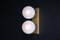 Mid-Century Modern Ceiling Light with White Ice Glass Globes, 1960s 9