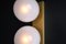 Mid-Century Modern Ceiling Light with White Ice Glass Globes, 1960s, Image 7