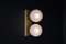 Mid-Century Modern Ceiling Light with White Ice Glass Globes, 1960s 5