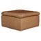 Large Swiss Pouf in Patinated Cognac Leather from De Sede, 1970s 1