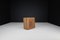 Large Swiss Pouf in Patinated Cognac Leather from De Sede, 1970s 5