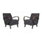 Vitage Patinated Bentwood Lounge Chairs by Jindrich Halabala, 1940s, Set of 2 1