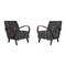 Vitage Patinated Bentwood Lounge Chairs by Jindrich Halabala, 1940s, Set of 2, Image 1