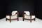 Lounge Chairs in Walnut and Fabric, 1960s, Set of 2, Image 2