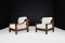 Lounge Chairs in Walnut and Fabric, 1960s, Set of 2, Image 6