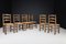 Französische Chalet Stühle aus Eiche & Rush von Georges Robert, 1950er, 6er Set 4