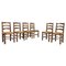 French Chalet Chairs in Oak and Rush by Georges Robert, 1950s, Set of 6, Image 1