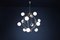 Mid-Century Chandelier in Brass and 12 Opaline Globes from Stilnovo, Italy 1950s 5